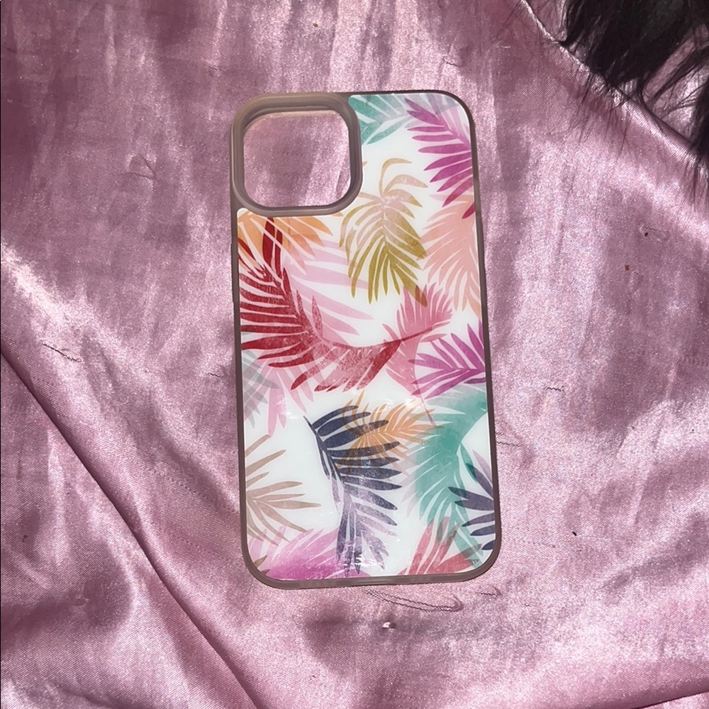 Tropical Leaf Pattern Phone Case - Multicolor Phone case for iPhone 13.